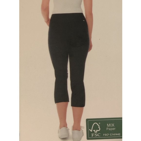 NWT S.C.&Co Women Petal Slit Capri Pull On Tummy Control Pant Size 12 $50 9C027 - Picture 2 of 2